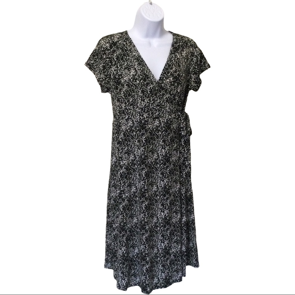 Maternity Tie Wrap Dress Stretch Fabric Size S